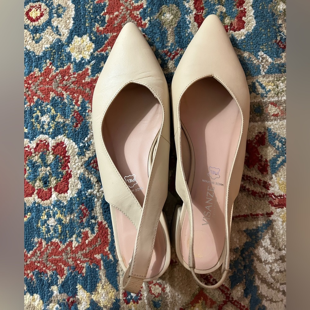 Leather Slingback Women's heels